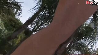 British slim small boobs performer get hardcore 3 way anal
