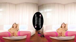 Solo Blonde Plowed! Doll, Victoria Puppy is Moaning, in VR
