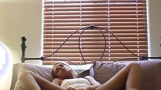 Sweet Nikki strip off her panty and showing her vagina. She Finger Bang Snatch Skank while filming