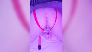 Sofia Rose's long white butt jiggling and vagina fucking toy and Enjoying toy