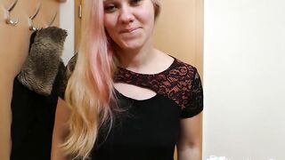 Lusty step-daughter pleasures herself after coming home