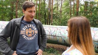 DEUTSCHLANDREPORT - GERMAN DARK HAIR LULLU GUN OUTDOOR FUCKING IN THE FOREST - AMATEUREURO