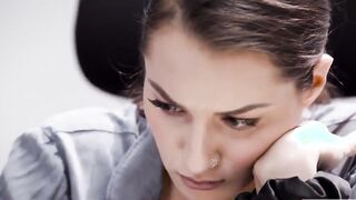Long jugs secretary decides to fuck her boss to up