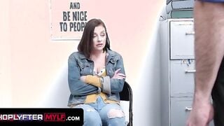 Sexual MILF Sovereign Syre Caught Stealing and taken to the Backroom for Interrogation