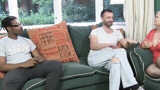 Old Lady Takes two Dicks during three Way