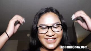 this oriental 18 yo freak rozey royalty swallowing long african penis macana ma