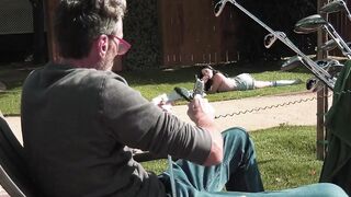 ADULT TIME - Bae Vanessa Sky is Fascinated with Pornstar Stepdad Steve Holmes' Gigantic Cock