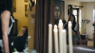 Stepmom makes teenagers step-daughter serve her guests naked