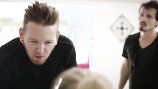 Gigantic round ass maid double penetrated by two burglars