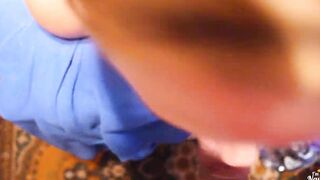 Adorable beauty give nice fellatio to her stepdad and he nailed her