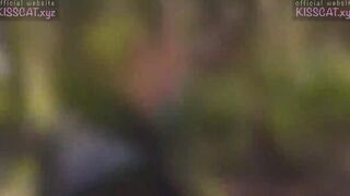 Outdoors Agent Pickup inside Outside Park with Real Sex and Cum into Mouth / Kiss Cat