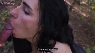 Outdoors Agent Pickup inside Outside Park with Real Sex and Cum into Mouth / Kiss Cat