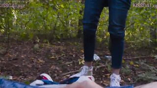 Outdoors Agent Pickup inside Outside Park with Real Sex and Cum into Mouth / Kiss Cat
