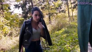 Outdoors Agent Pickup inside Outside Park with Real Sex and Cum into Mouth / Kiss Cat