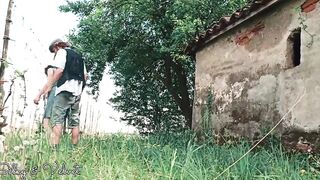 City women pretends to be intrested inside grapes to got plowed by the farmer! He gets freaky and he fucks her throat and twat wildly!