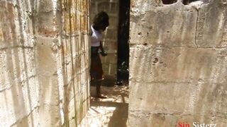I was having my bath tub inside my granny's local restroom, my next door watched came to see my nakedness, we pounded when i caught him