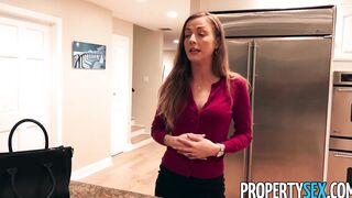 PropertySex Maple syrup farmer fucks Cutie real estate agent into pantyhose