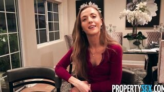 PropertySex Maple syrup farmer fucks Cutie real estate agent into pantyhose