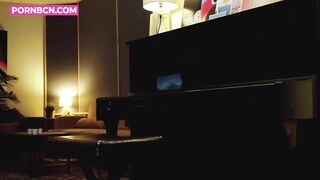 beauty big tit huge breasts and hot chubby blonde barely legal, on hardcore solo masturbation real pianist scene Arteya for PORNBCN 4K