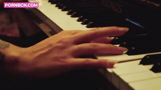beauty big tit huge breasts and hot chubby blonde barely legal, on hardcore solo masturbation real pianist scene Arteya for PORNBCN 4K