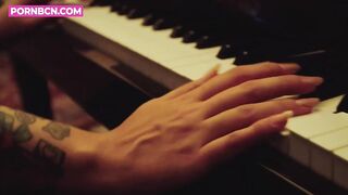 beauty big tit huge breasts and hot chubby blonde barely legal, on hardcore solo masturbation real pianist scene Arteya for PORNBCN 4K