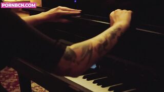 beauty big tit huge breasts and hot chubby blonde barely legal, on hardcore solo masturbation real pianist scene Arteya for PORNBCN 4K