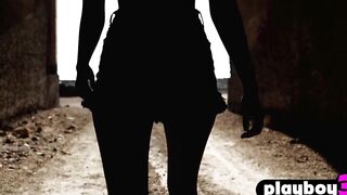 Skinny 19 year old into nice underwear shows body before passion striptease action