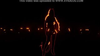 blonde showing vagina into the vehicle into the mall parking lot