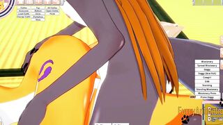 Digimon Anime - Taomon & Grey Fox oral sex hand job boobjob and screwed with multiples creampie 2/2
