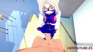 boku no hero Anime - Takeyama Yuu, hand job & Bj