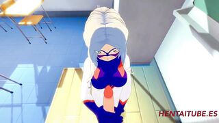 boku no hero Anime - Takeyama Yuu, hand job & Bj