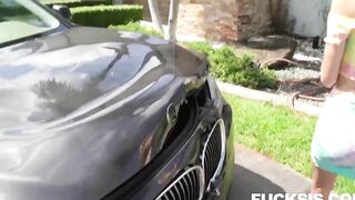 Stubborn Stepsis Alicia Williams Sucks Stepbro For Crushed VEHICLE