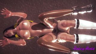 Cowboy Bebop Anime 3D - Faye Valentine fellatio with cum into her mouth and fucking her snatch with jizzed