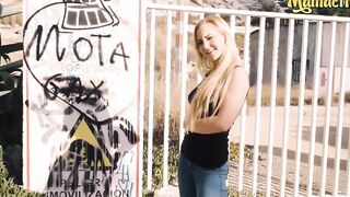 CHICASLOCA - Super Outdoor Fucked for Gigantic Ass Blonde Helena Valentine
