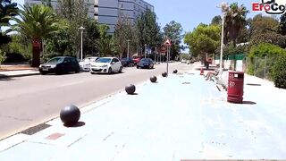 German mallorca tourist milf pick up for outdoor sex