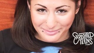 Pierced 18 yo Year Mature sucks and fucks in this point of see sex scene