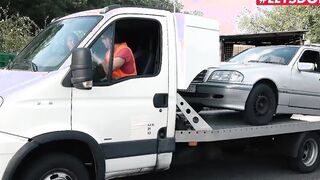LETSDOEIT - Dirty Bimbo Pays Car Repairs With Her Twat