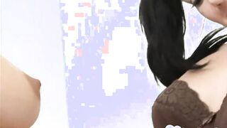 Dirty brunettes explore one anothers with a sex vibrator
