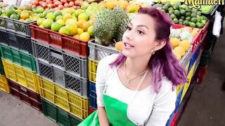 CARNEDELMERCADO - Amazing Hot Jugs Latina Veronica Leal Takes Big Penis after her Shift