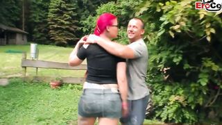 GIGANTIC BUTT GERMAN AMATEUR RED-HAIRED BONED OUTDOOR