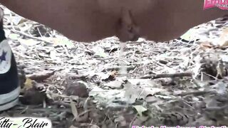 German thin amateur skank gotten creampie gang bang in forest