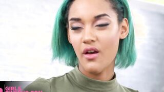 GIRLSRIMMING - Amazing anal pleasure  with gorgeous african Capri Lmonde