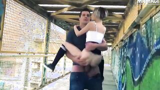 CHICASLOCA - Thin Spanish Women Mey Madness Takes Huge Cock Public - MAMACITAZ