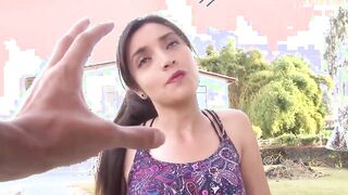 CARNEDELMERCADO - Skinny Latina Fucks like a Professional into her first Porn Clip!
