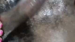 Old Granny give Turf Job to Ebony Cock