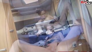 German college 18 yo with glasses make real sexdate homemade