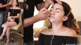20yo Naughty Dark Hair Callie Jacobs Does Her First Feet Job On Camera!
