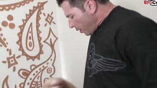 Blonde college cunt with mouth with natural tits fucks with the cleaning guy