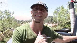 Bitch with small boobs pick up at the street for