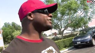 Ebony bimbos pick up for a nice ffm three-way with